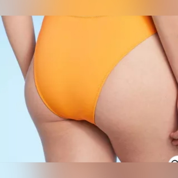 Women's large  Cheeky Bikini Bottom Xhilaration Mango Orange nwot - Picture 4 of 7